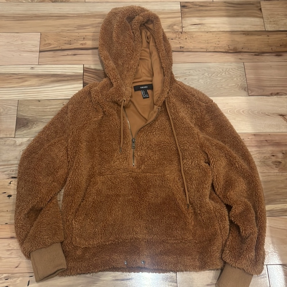 Sherpa Pullover Hoodie Sweatshirt